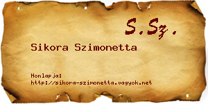 Sikora Szimonetta névjegykártya
